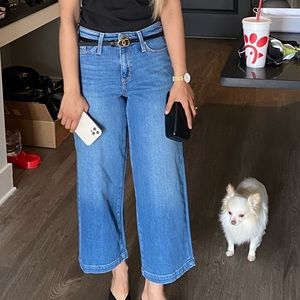 Denim culottes style jeans